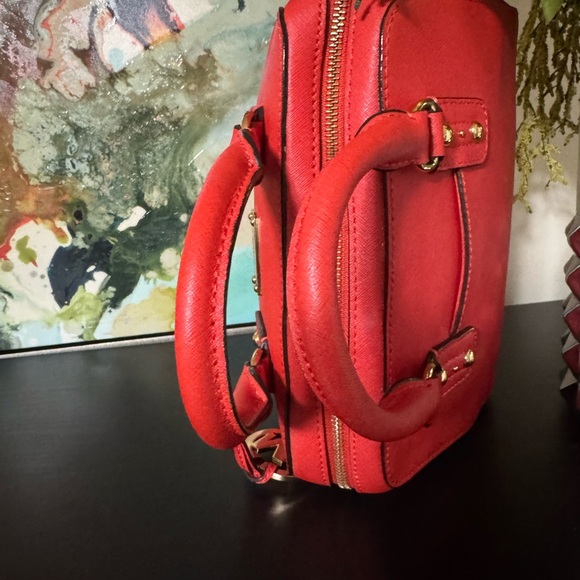 Michael Kors Cherry Red Satchel - Picture 4 of 7